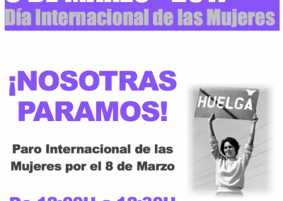 8 de marzo: Nosotras paramos.