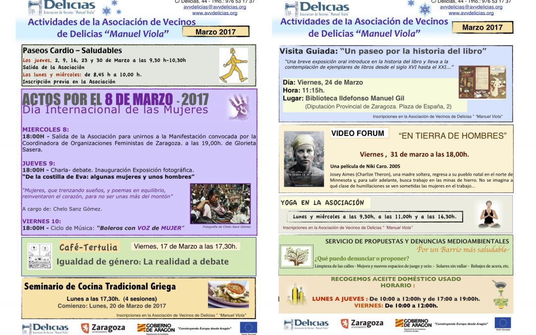 Actividades Marzo 2017