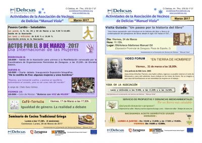 Actividades Marzo 2017