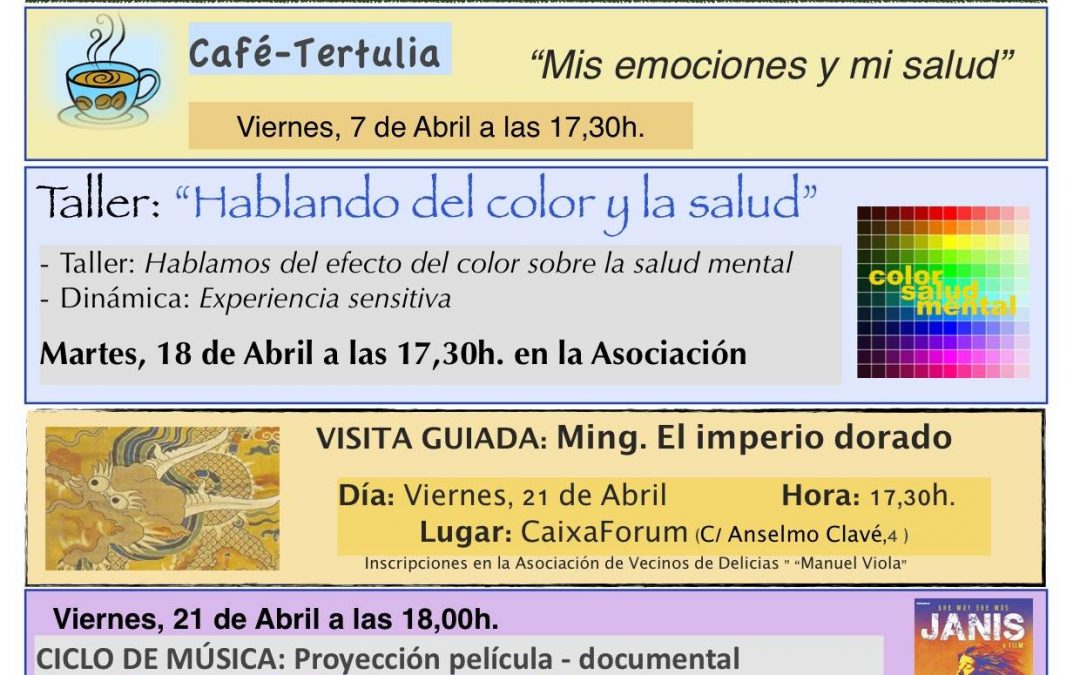 ACTIVIDADES ABRIL 2017