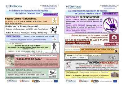 ACTIVIDADES MES DE NOVIEMBRE