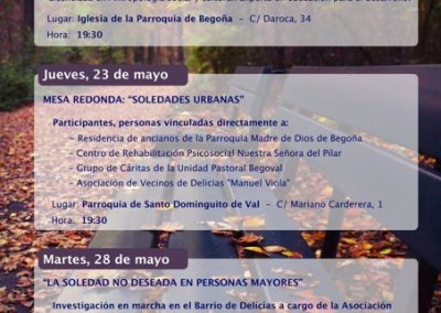 Jornadas: LA SOLEDAD NO DESEADA