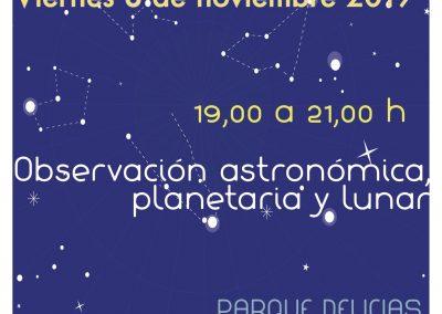 Observación astronómica. Parque Delicias