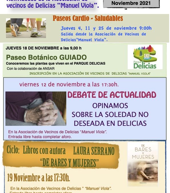 HOJA DE ACTIVIDADES NOVIEMBRE 2021