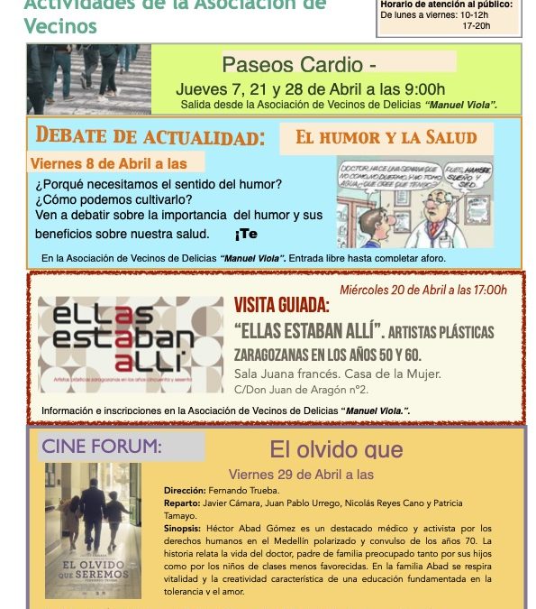 Hoja de actividades ABRIL 2022