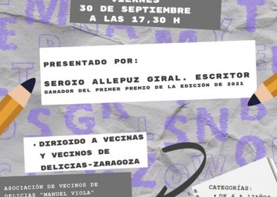 Presentación V Edición del Concurso de Microrrelatos Delicias 2022