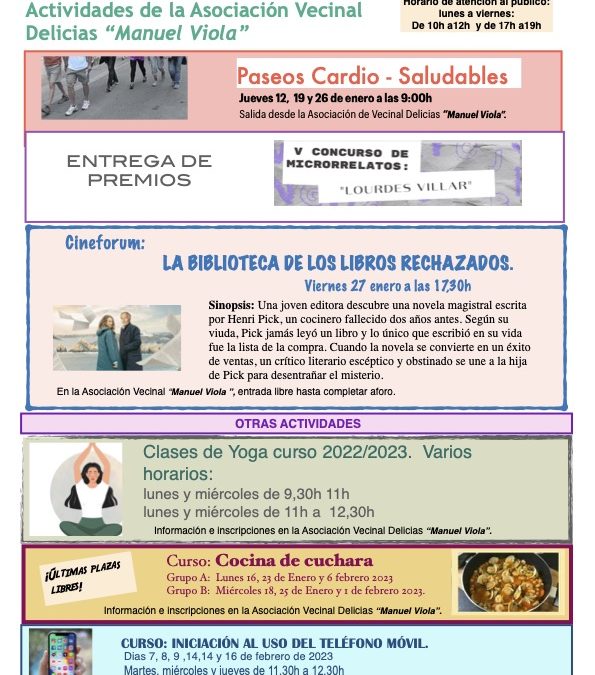 Hoja Actividades Enero 2023