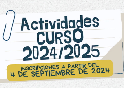 Folleto Actividades CURSO 2024-2025